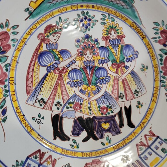 Vintage Slovakian Wedding Plate - Picture 3 of 5